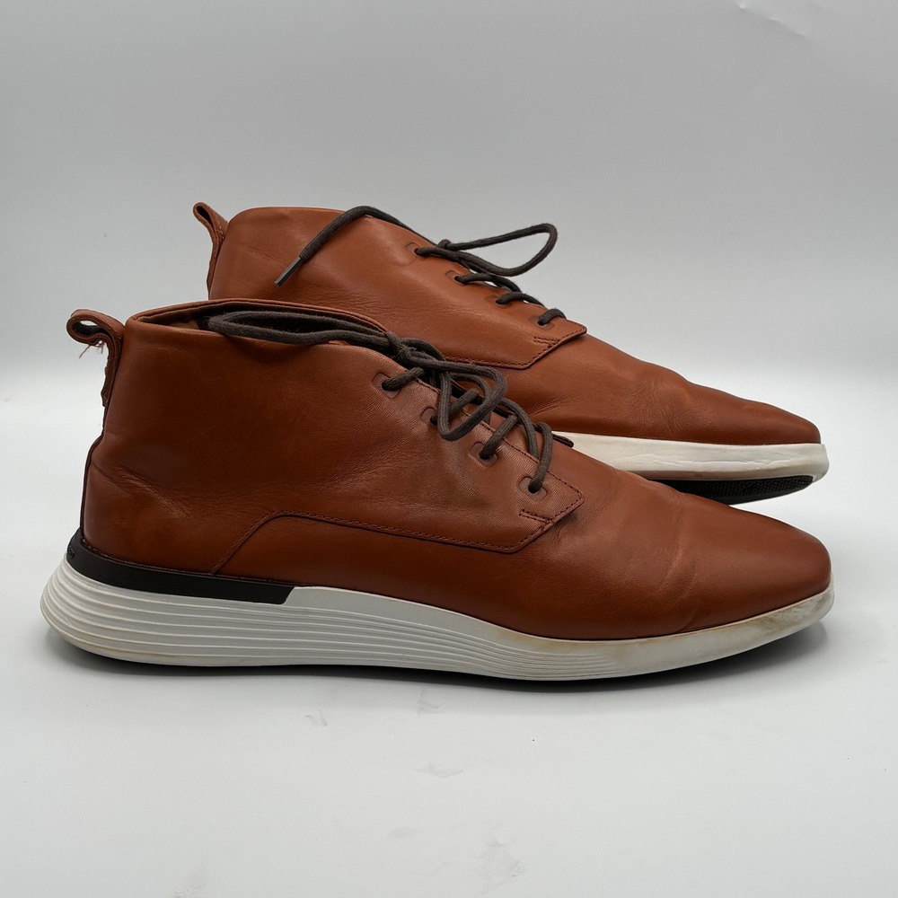 Wolf & Shepherd Crossover Chukka Mens 11 Cognac Leather Hybrid Sneaker Boots